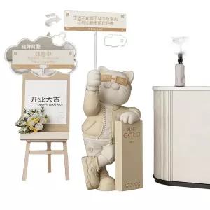 중국집 입구 소품 데코 풍수 동상 디스플레이 장식품