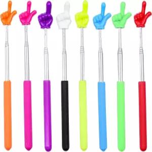 8개입 망원경식 교사용 포인터 교실용 미니 손가락 막대 학교 발표용 접이식 휴대용 (8가지 색상)