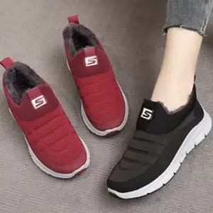 여성 방한화 기모신발 털신발 털단화 iez8+1OWd