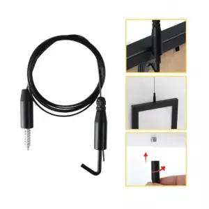 천장고정 틈새용 액자 와이어걸이-1M 블랙