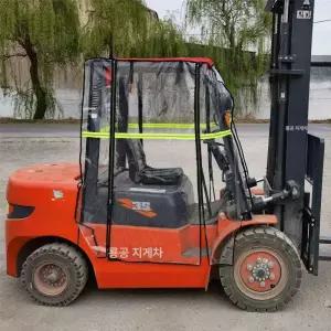 지게차 방풍 덮개 천막 가림막 투명 비닐 커버 방한 방수 비 바람막이