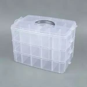 다용도정리함 화장품정리대 다용도 3단 휴대용 멀티박스 중형