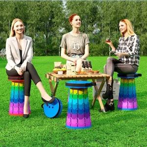 야외 활동 필수 접이식 의자간이 보조 스툴 작업 다용도 조절 폴딩 경량 미니 휴대편 캠핑용품 등산 좌식