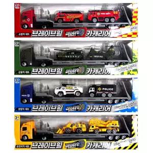 브레이브휠 카캐리어 1개 군용차 소방차 중장비 경찰차 자동차 트럭 장난감 미니 피규어 키덜트 수집실감나