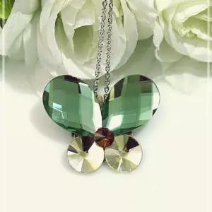 크리스탈 체인 나비 목걸이겸브로치 스승의날선물 어버이날선물 핸드메이드브로치 장모님선물 브로치 1W5BBFF73