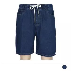 MP23035 파오 허리밴딩 진청 데님 반바지 (여름) 5월초입고예정청 밴반 밴팬츠 밴청 남친룩 남성 남자