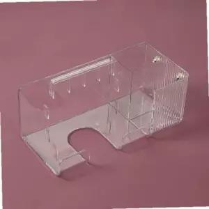 멀티수납 드라이기 거치대(투명) 접착식드라이기홀더