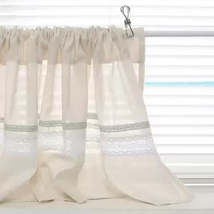 레이스 포인트 면바란스 커튼 다용도실 현관문 장식천예쁜 주방발란스 커텐 거실 프릴 가리개 방문 미니 인