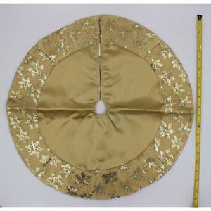 커트 애들러 티니 20인치 미니어처 새틴 테이블 트리 위한 스커트에 테두리가 고정되어 트리를 골드 눈송이