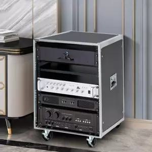 이동식 오디오랙 12u 캐비넷 무대 음향장비 랙 하드 수납장 장비보관