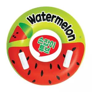 라온토이 75cm 워터멜론 튜브 국산 KC인증어린이 물놀이 이용품 안전 손잡이 아기 유아 원형