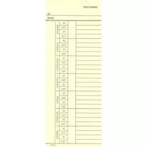 200 타임 카드 격주 양면 3-3/8인치 x 9인치 아마노 아크로프린트 컴푸마 아이콘 라템 심플렉스 등용