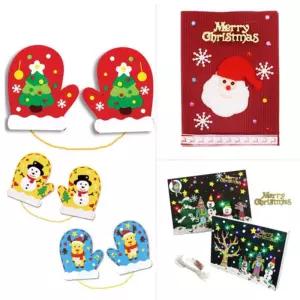 겨울 홈스쿨 만들기 시리즈 C루돌프장갑 펠트 크리스마스 DIY만들기 카드 꾸미기