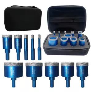 타일 홀 톱 키트 다이아몬드 BeQell 10개 코어 드릴 비트 세트 세라믹 도자기 대리석 화강암 석기 공구