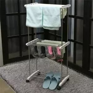 실내 UBR065B0 건조대 빨래 건조대 접이식 행거 거치대 2단