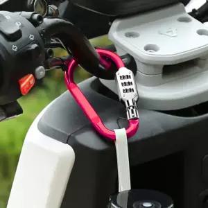 카라비너 다이얼 자물쇠 2P (핑크)암호 락커 다용도 캐리어 잠금고리 걸쇠 잠금장치 잠금 열쇠 번호