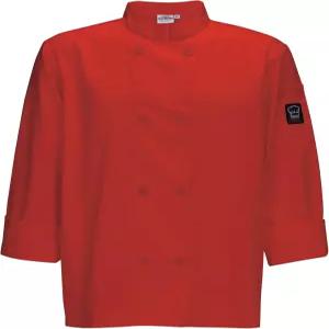 윈코 남성용 테이퍼드 핏 셰프 재킷 L 레드