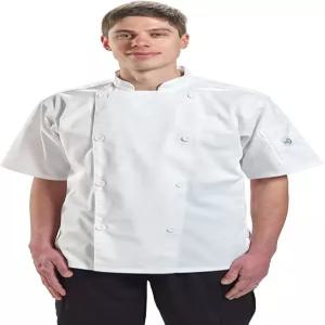 머서 컬리너리 M61012WHXS 제네시스 남성용 반팔 셰프 재킷 엑스 스몰 화이트