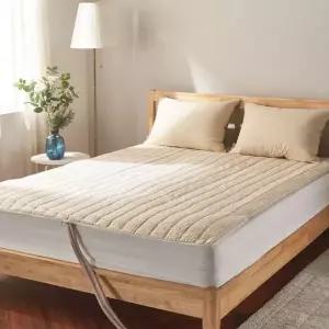 더크린 리얼체크소프트마이크로 온수매트커버 Q베이지