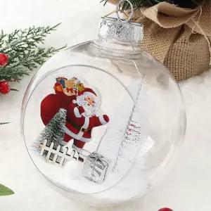 비타리토 스노우 투명 장식볼 15cm 산타선물트리악세사리 액세서리 크리스마스 트리볼 성탄절 소품