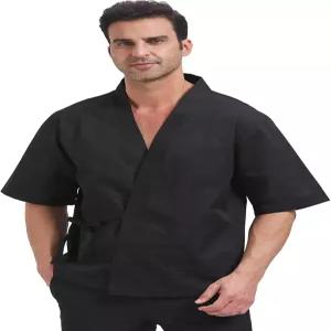 난슨 셰프 코트 재킷 요리 옷 작업복 반소매 오버롤 주방 남성 CFM0074