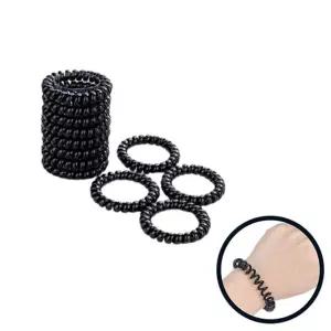 자국없는 스프링 전화선 헤어끈 머리 100개입 세트 고무줄 밴드 칼라 악세사리 집게 곱창 실리콘 악세서리