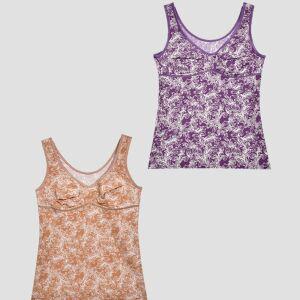 여성 패턴 기모 브라런닝민소매러닝 맨나시 끈런닝 캡내장