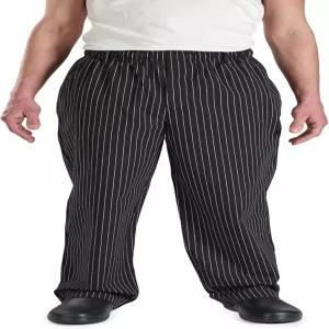 머서 컬리너리 M60030BFPXS 밀레니엄 남성 블랙 쿡 팬츠 화이트 파인 핀스트라이프 X-스몰