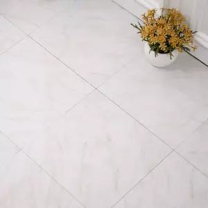 하나리빙 사각점착타일 HD500(18장) 마블 골드화이트바닥재 셀프인테리어 접착 장판 베란다시공 데코 대리