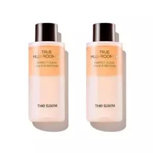 보습관리 더샘 트루 머쉬룸 클린 립 아이 리무버 클렌징 X2개 BNS
