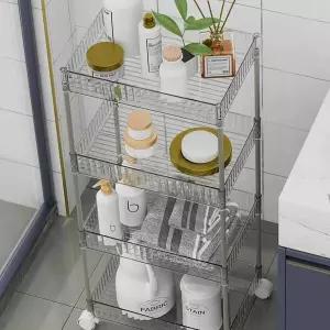 이동식선반 JQK924J3 4단 다용도이동식선반 트롤리선반