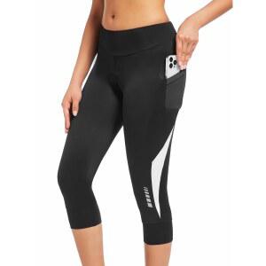 퀄리딘 여성용 바이크 팬츠 4D 패딩 사이클링 카프리 반바지 3/4 포켓 자전거 타이츠