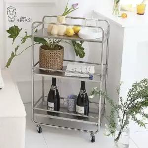 스텐 HCC133K6 이동식 슬림 트롤리 틈새 수납 다용도 정리 선반