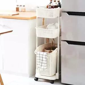 틈새선반 SGX533G3 좁은곳 정리 이동식 수납장 아이보리