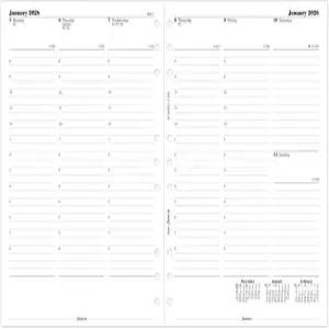 필로팍스 캘린더 다이어리 리필 데스크팩스 예약이 있는 주간 보기 백서 영어 2026년 (C68612-26)