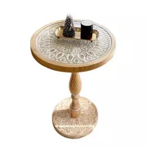 프렌치원형테이블 원목 인테리어 테이블 북유럽 탁자