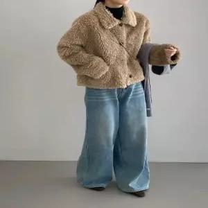 자켓 숄카라 상의 싱글 여성패션 가죽 퍼 일체형 하프코트 DL4