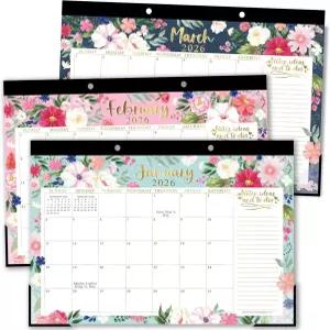 해들리 디자인 대형 책상 달력 2026-2027 - 데스크톱 2026 가정 사무실 및 교실을 위한 18개월 귀여운