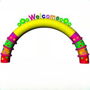 웰컴 대형 풍선 환영 공기 포토존 에어아치 장식 개업식 오프닝