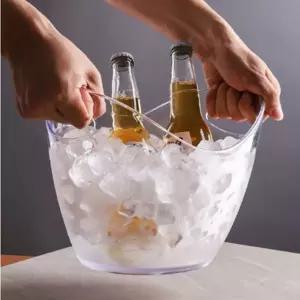 아이스버킷 버켓 바스켓 투명 얼음통 8L캠핑 얼음 양동이 샴페인 맥주 바켓 수납함 와인쿨러 ICE BUCKET 양