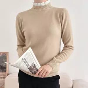 여자 목폴라 니트 스웨터 WT16078레이스 라티 레이스 겨울