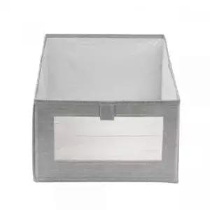 [생활] 부직포 오픈형 옷정리함 리빙박스 투명창 패브릭 옷수