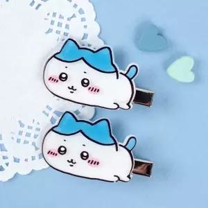 하치와레 누워있는 머리핀 2P 세트삔 헤어악세사리 액세서리 삔 헤어 캐릭터 집게 헤어삔