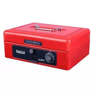 이글)미니수제금고(중 적색 668M)잠금 보안 다이얼 잠금장치 비밀번호 다용도 돈보관함 금고 수납