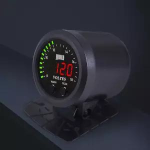 ZHSYMX 유니버설 볼트 게이지 전압계 키트 자동차 DC 12V 볼트미터 레드 디지털 LED 2인치 52mm 트럭