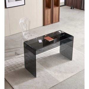 아크릴 대형 유리 사각 책상 식탁 투명 회사 카페 강화 블랙 식당