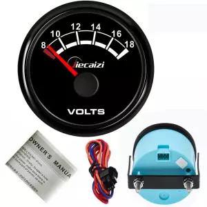 Jiecaizi 52mm/2-1/16 볼트미터 볼트 게이지 IP67 8-18V 7 백라이트 색상 방진 설계 - 습한 환경의 보트