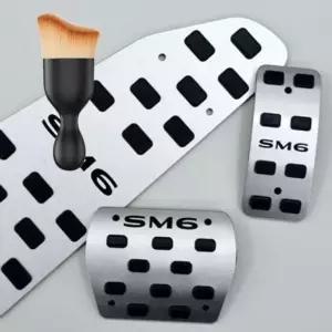 SM6 페달 커버 논슬립 오토 차량 튜닝 용품 다용도 먼지 브러쉬 세트