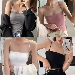 [라일리여성언더웨어] Rly 심리스브라탑 캡내장 끈나시 탱크탑 이너 기본나시