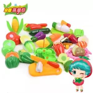 요정프루티 야채썰기 구성세트 228-051 소꿉 주방 놀이 음식 모형 자르기 소품크리스마스선물 어린이날 썰